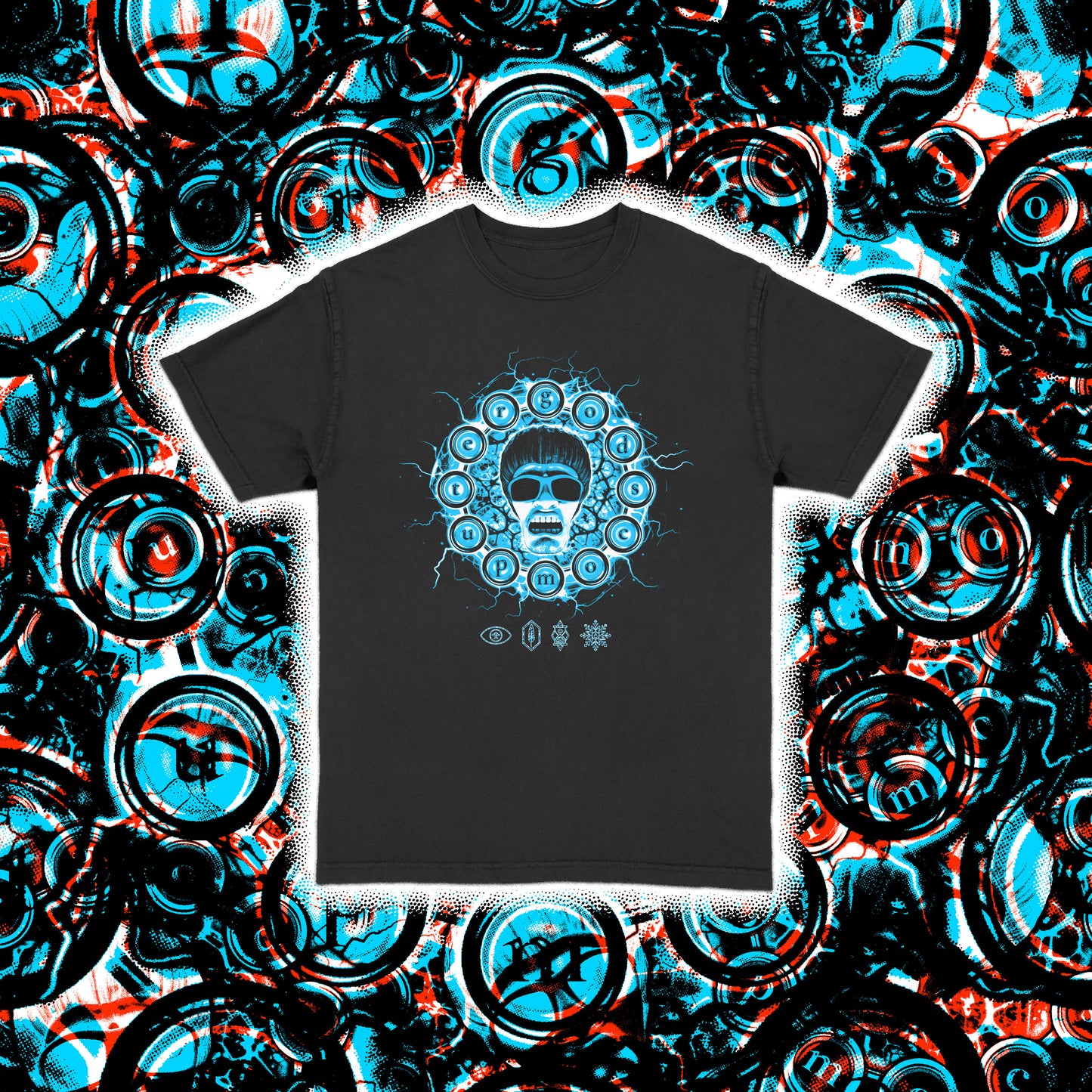 God's Computer - 'The Alien, The Bird, The Bard, And The Snowman' T-Shirt