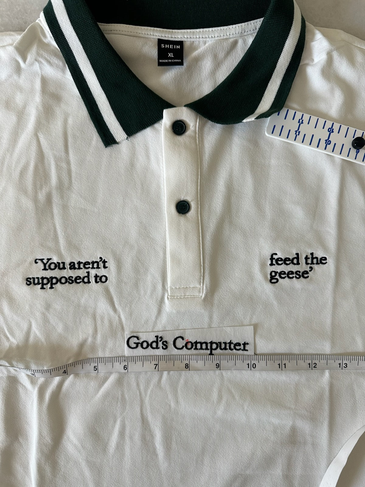 God's Computer - 'We Fed The Geese Bread' Polo Shirt